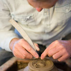 Tim Lake at work in his workshop 2017
